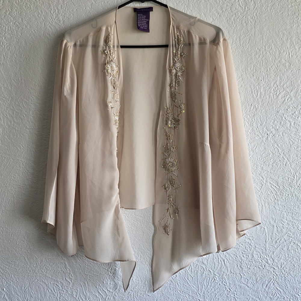 Metaphor Cream Sheer Cardigan